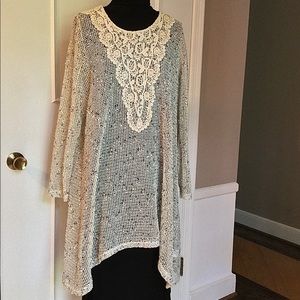 Krazy Kat open-weave top/sweater